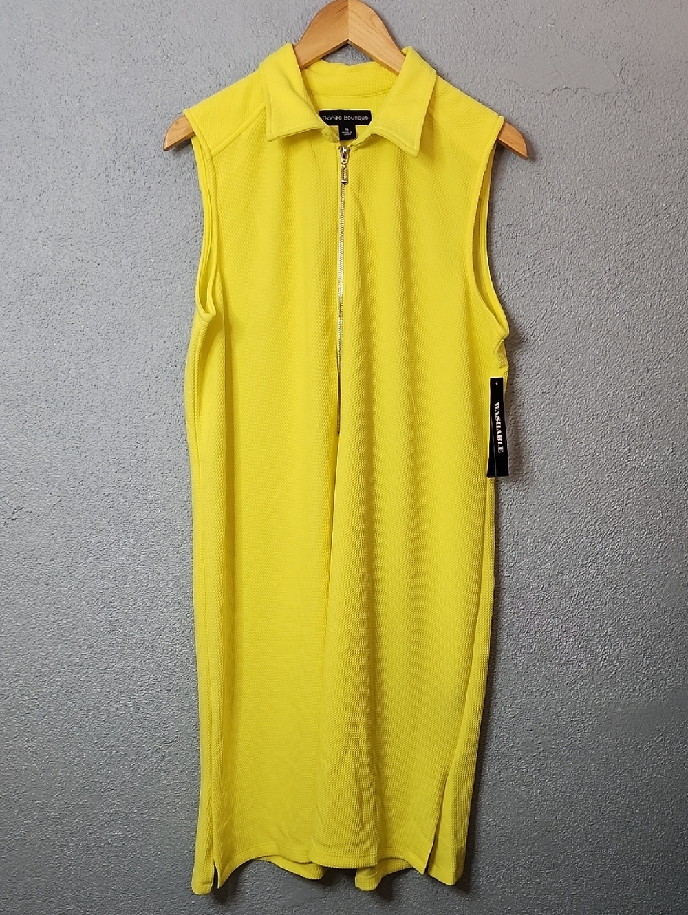 Sleeveless Zip-Front Midi Dress in Butter Yellow